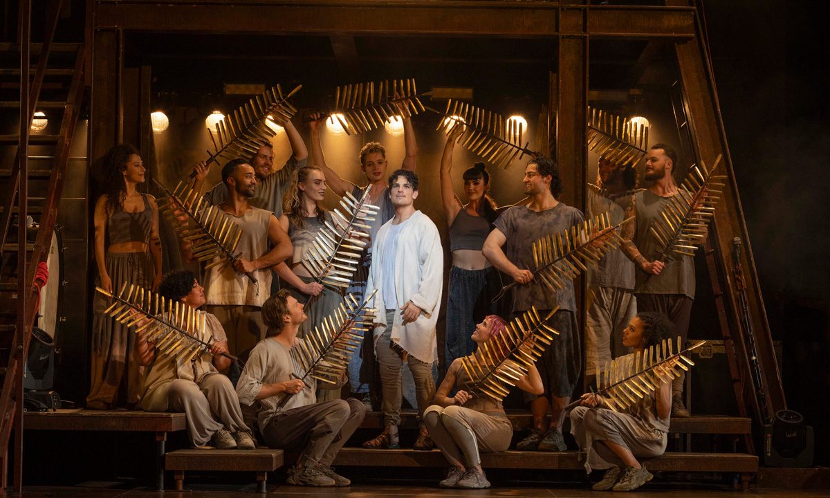 Michael Paynter and the ensemble cast of Jesus Christ Superstar. Photo by Jeff Busby